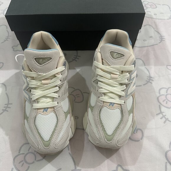 New Balance 9060 Series Grey Platform Sneakers - Picture 6 of 6